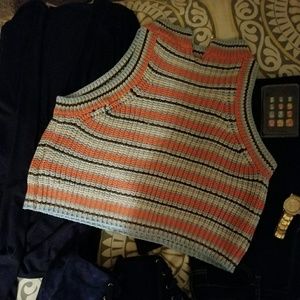 Multi-colored sleeless sweater- (Donated)